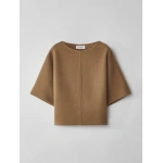 Lisa Yang Doublé Round Neck Top in Biscotti | Tops | Coveti