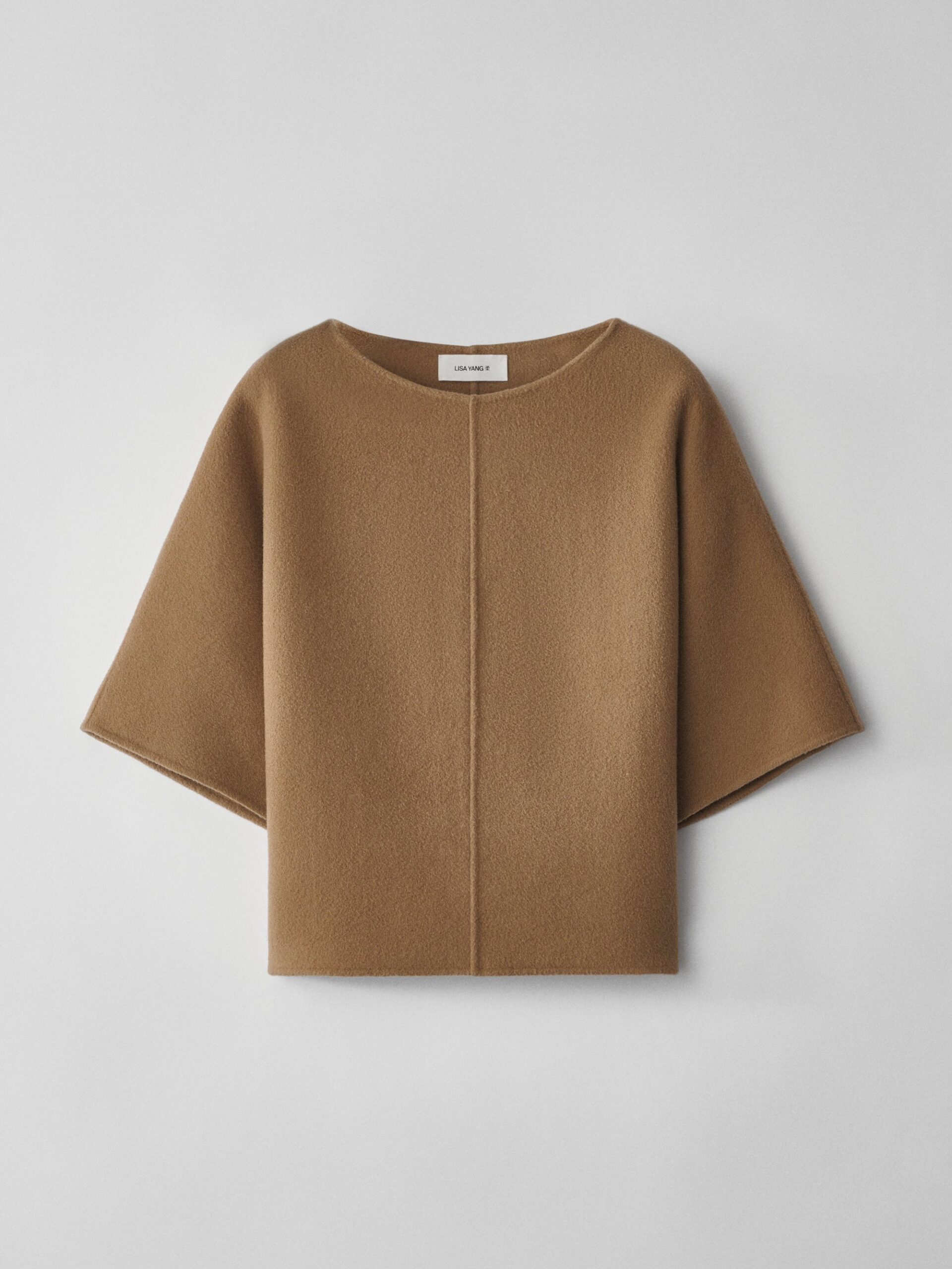 Lisa Yang Doublé Round Neck Top in Biscotti Lisa Yang Doublé Round Neck Top in Biscotti | Tops | Coveti
