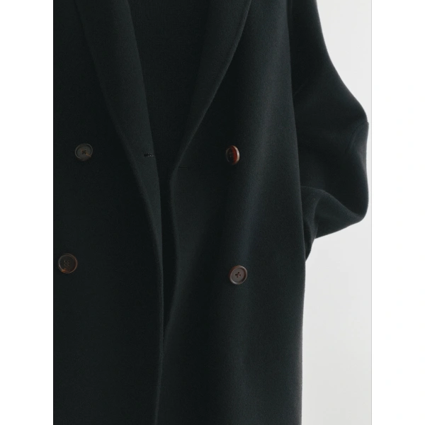 Lisa Yang Doublé Shawl Coat in Black