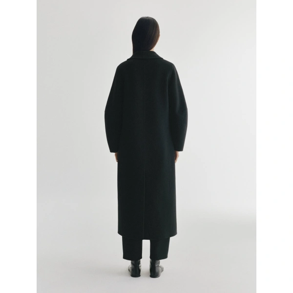 Lisa Yang Doublé Shawl Coat in Black