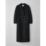 Lisa Yang Doublé Shawl Coat in Black | Wool & Cashmere Coats | Coveti