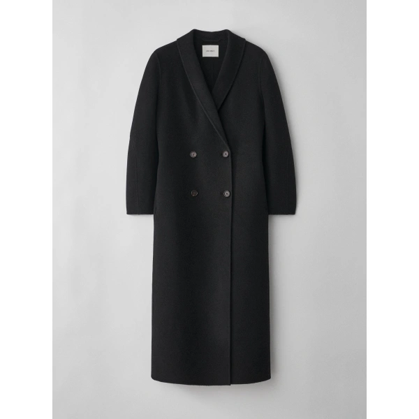 Doublé Shawl Coat in Black