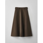 Lisa Yang Doublé Skirt in Dark Fern | Midi Skirts | Coveti