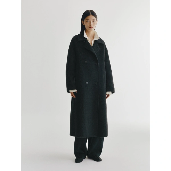 Lisa Yang Doublé Textured Coat in Black