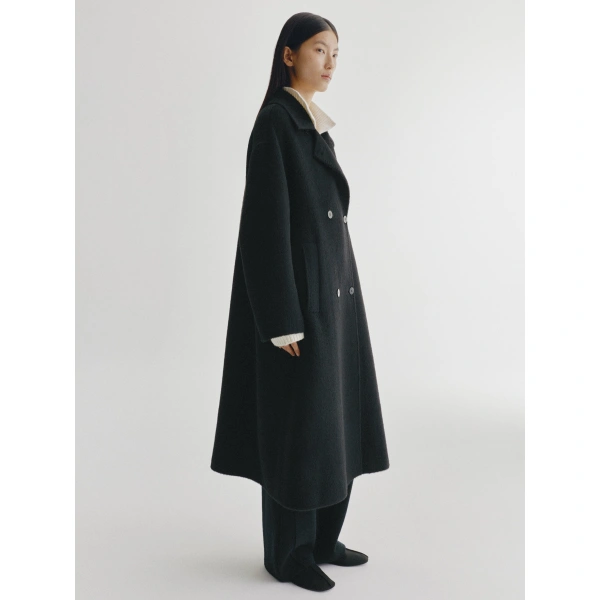 Lisa Yang Doublé Textured Coat in Black