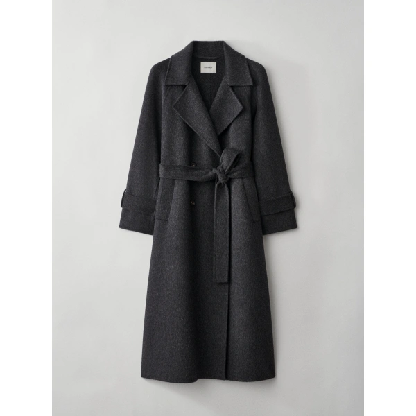 Doublé Trench Coat in Dark Graphite