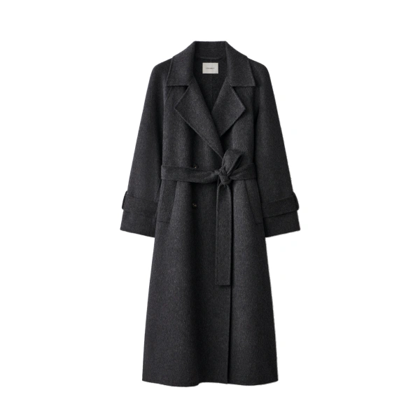 Doublé Trench Coat in Dark Graphite