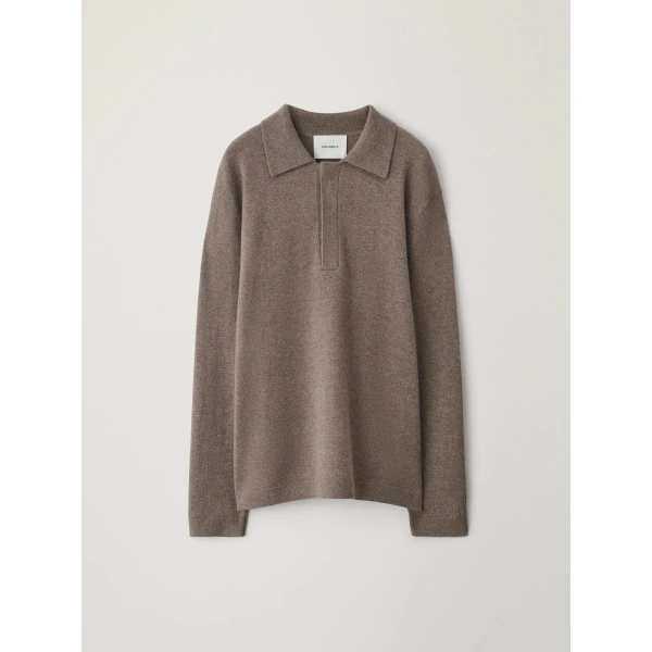 Lisa Yang Emil Sweater in Truffle | Knitwear | Coveti