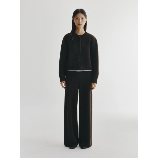 Lisa Yang Emmylou Cardigan Jacket in Dark Oak