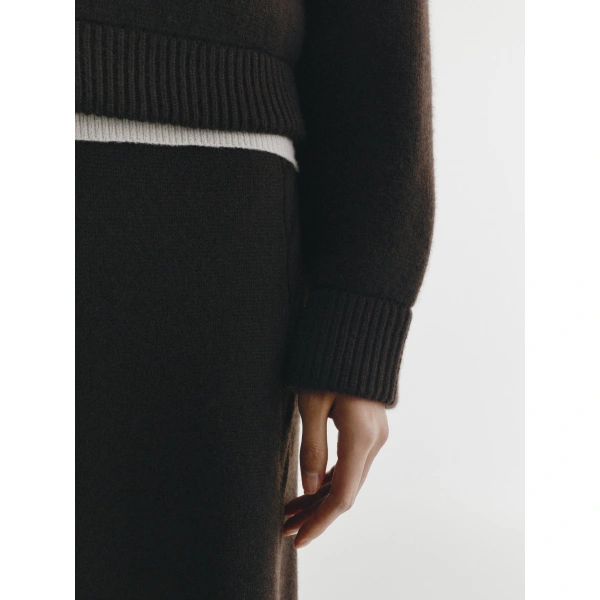 Lisa Yang Emmylou Cardigan Jacket in Dark Oak