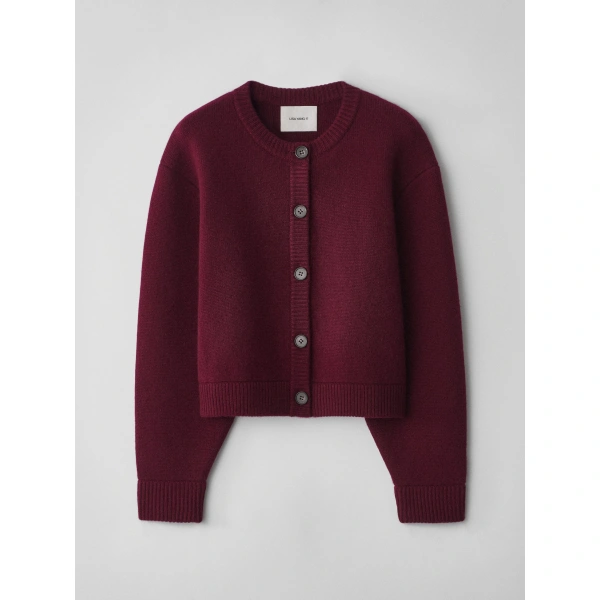 Lisa Yang Emmylou Cardigan Jacket in Deep Plum | Cardigans | Coveti