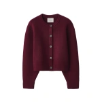 Lisa Yang Emmylou Cardigan Jacket in Deep Plum | Cardigans | Coveti