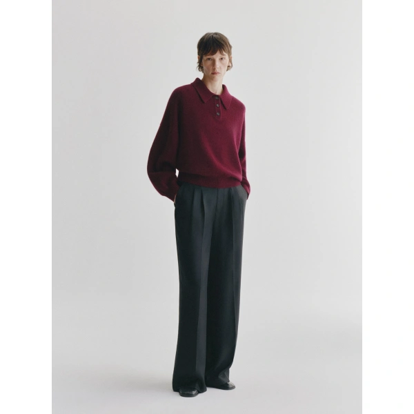 Lisa Yang Etta Sweater in Deep Plum