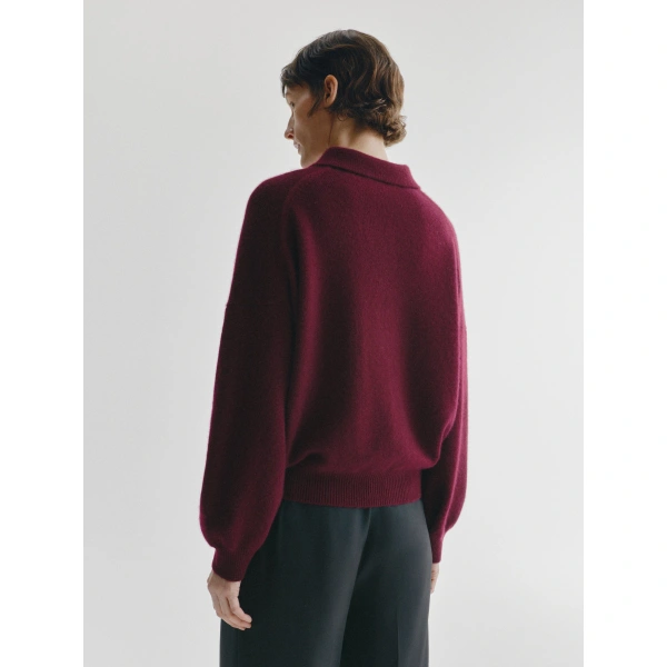 Lisa Yang Etta Sweater in Deep Plum