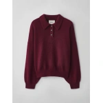 Lisa Yang Etta Sweater in Deep Plum | Cashmere Sweaters | Coveti