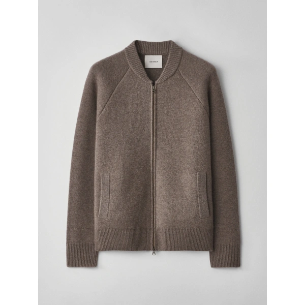 Lisa Yang Fionn Cardigan Jacket in Truffle | Knitwear | Coveti