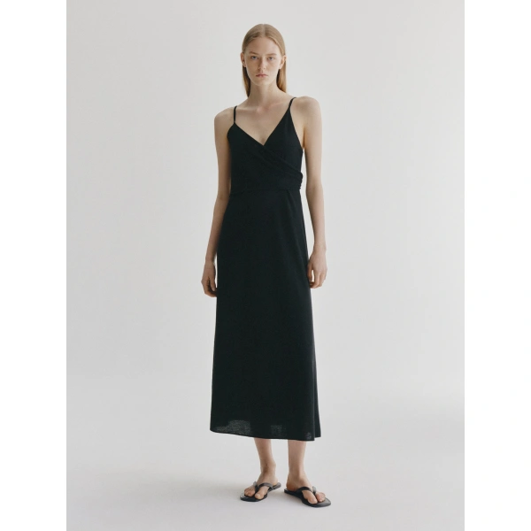 Lisa Yang Florie Wrap Dress in Black
