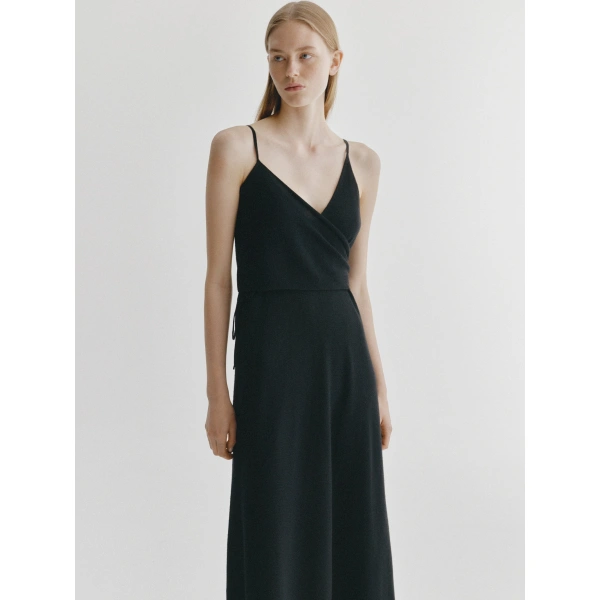 Lisa Yang Florie Wrap Dress in Black
