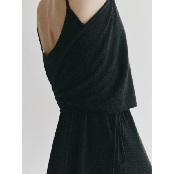 Lisa Yang Florie Wrap Dress in Black