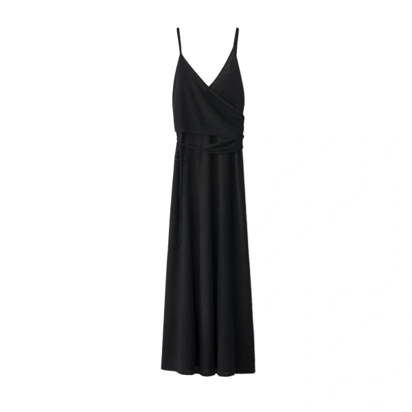 Florie Wrap Dress in Black