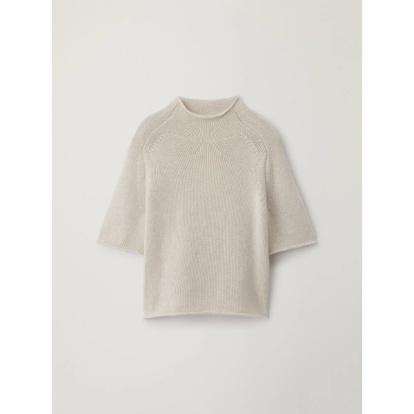 Lisa Yang Fride Sweater in Oyster | Cashmere Sweaters | Coveti