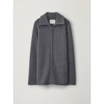 Lisa Yang Gardenia Zip Cardigan in Graphite | Cardigans | Coveti