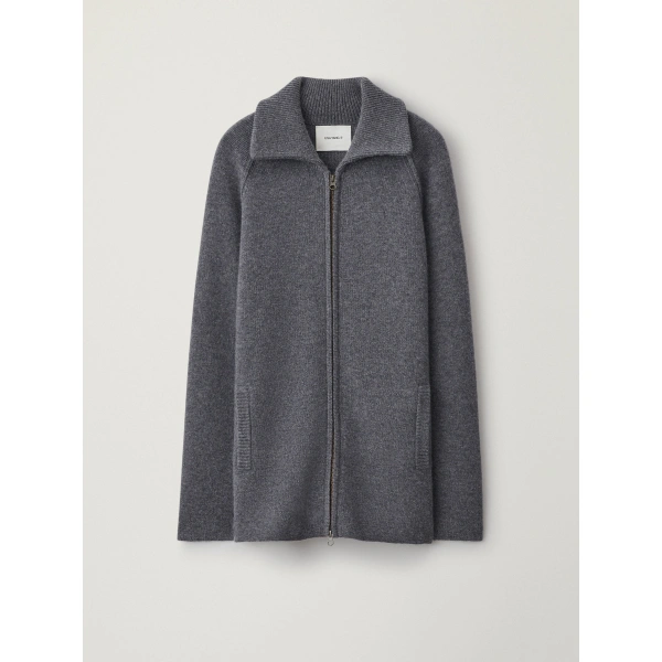 Gardenia Zip Cardigan in Graphite