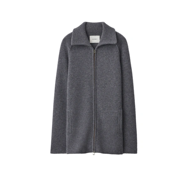 Gardenia Zip Cardigan in Graphite
