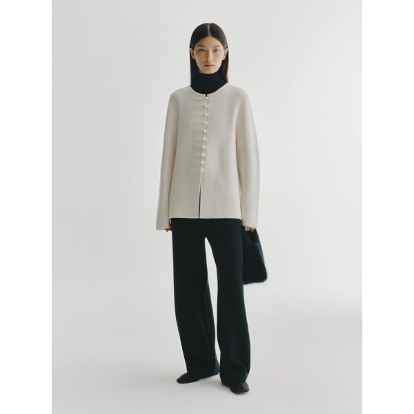 Lisa Yang Han Fu Cardigan Jacket in Cream