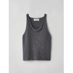 Lisa Yang Hayda Top in Graphite | Tops | Coveti
