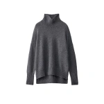 Lisa Yang Heidi Sweater in Graphite | Cashmere Sweaters | Coveti