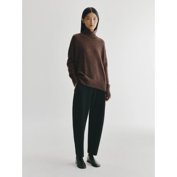 Lisa Yang Heidrun Sweater in Dark Cocoa