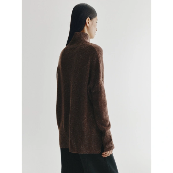 Lisa Yang Heidrun Sweater in Dark Cocoa