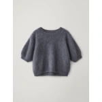 Lisa Yang Juniper Sweater in Graphite Brushed | Cashmere Sweaters | Coveti