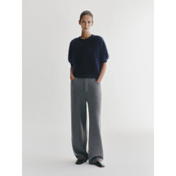 Lisa Yang Juniper Sweater in Navy Brushed