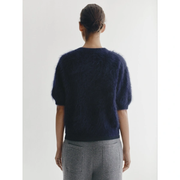Lisa Yang Juniper Sweater in Navy Brushed
