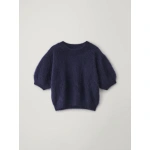 Lisa Yang Juniper Sweater in Navy Brushed | Cashmere Sweaters | Coveti
