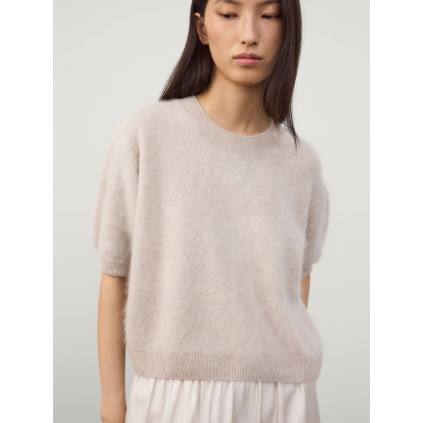 Lisa Yang Juniper Sweater in Sand Brushed