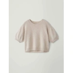 Lisa Yang Juniper Sweater in Sand Brushed | Cashmere Sweaters | Coveti