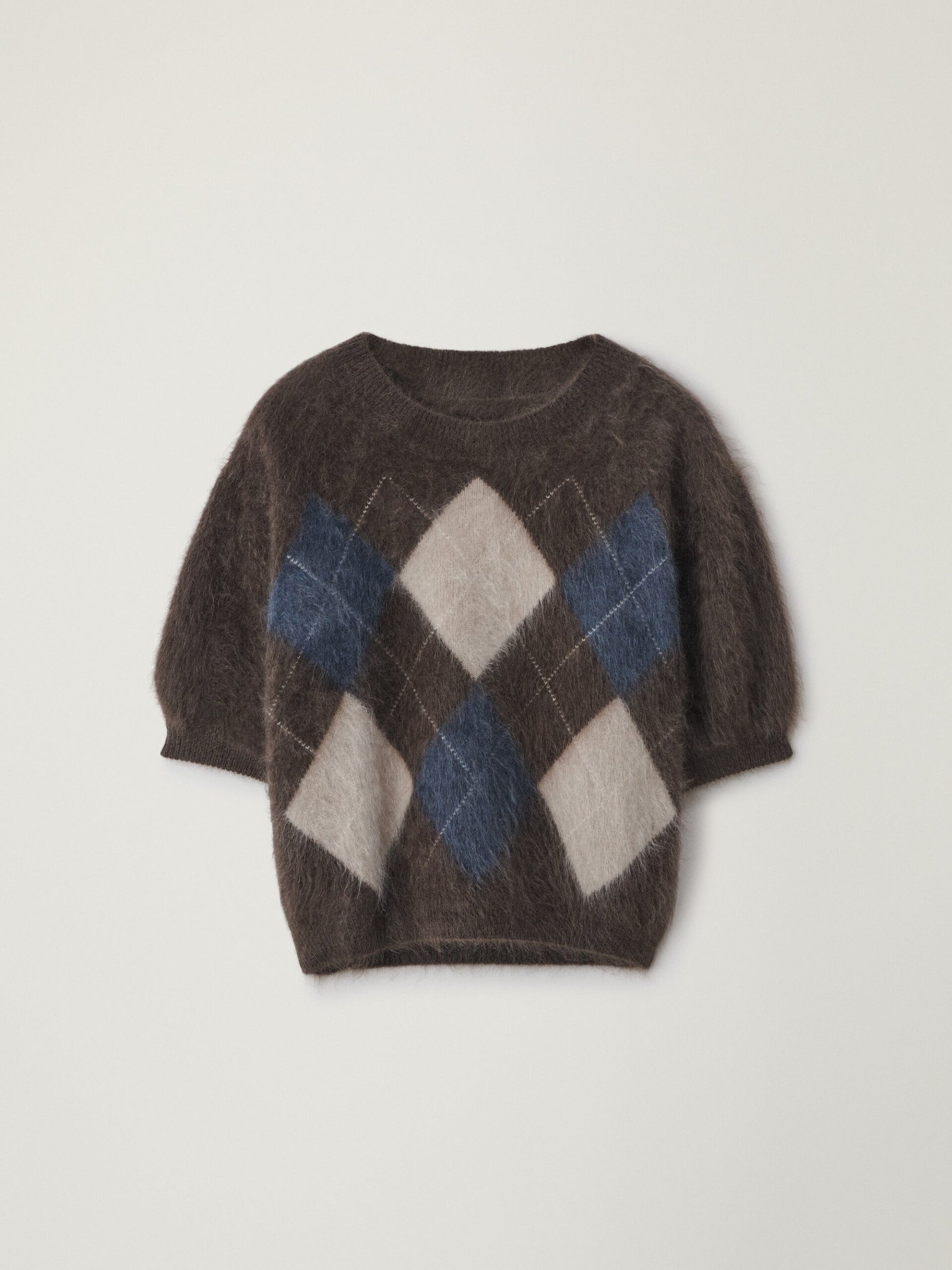 Lisa Yang Juniper Sweater in Wood Argyle Brushed Lisa Yang Juniper Sweater in Wood Argyle Brushed | Cashmere Sweaters | Coveti
