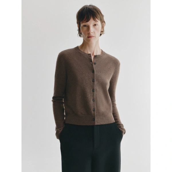 Lisa Yang Karia Cardigan in Dark Truffle