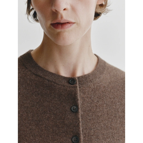 Lisa Yang Karia Cardigan in Dark Truffle