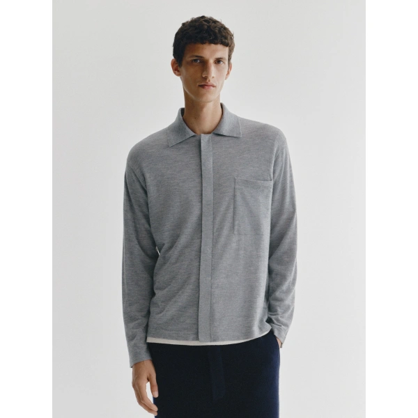 Lisa Yang Kieran Cardigan in Dark Mist