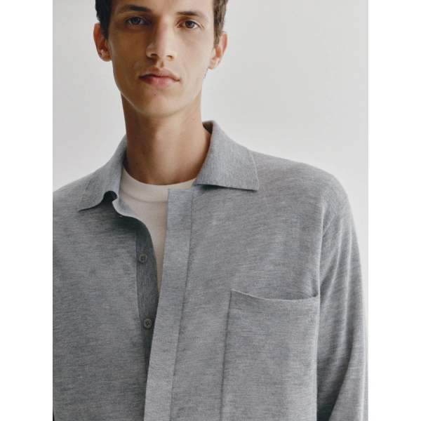 Lisa Yang Kieran Cardigan in Dark Mist