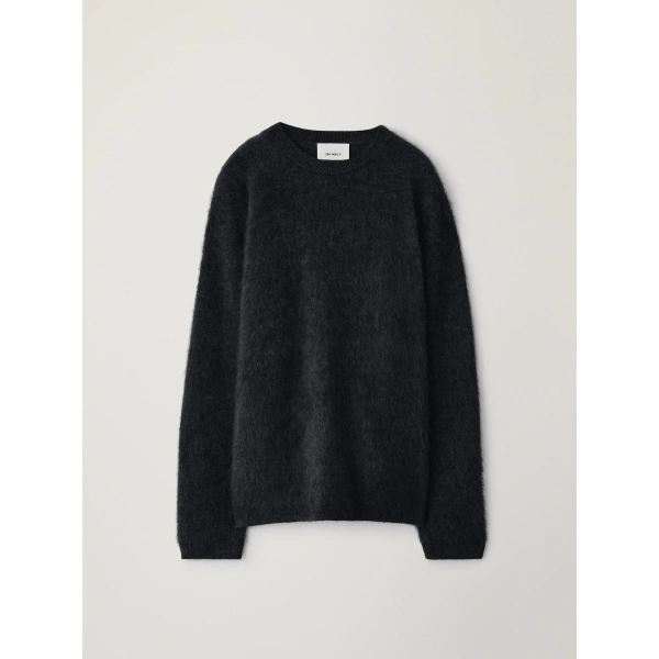Lisa Yang Lachlan Sweater in Black Brushed | Knitwear | Coveti