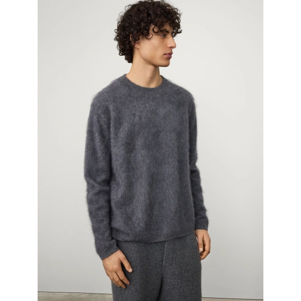 Lisa Yang Lachlan Sweater in Graphite Brushed