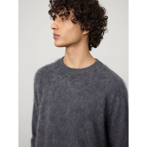 Lisa Yang Lachlan Sweater in Graphite Brushed