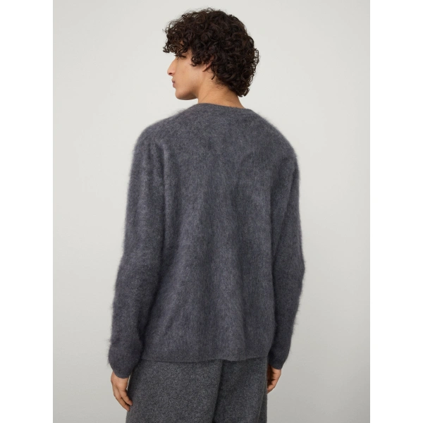 Lisa Yang Lachlan Sweater in Graphite Brushed
