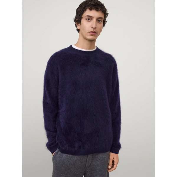 Lisa Yang Lachlan Sweater in Navy Brushed