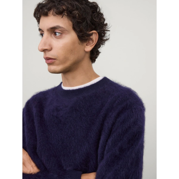 Lisa Yang Lachlan Sweater in Navy Brushed